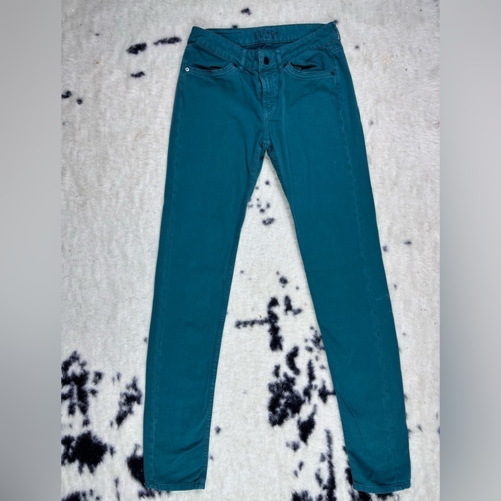 Escada Sport Women’s Electric Green Skinny Denim Jeans Size 28